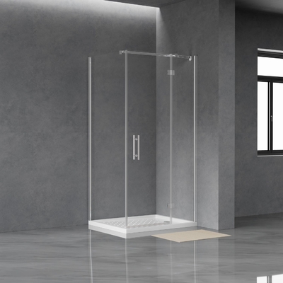 Blue Matt Tempered Glass Shower Enclosure with Hinges and Nano Coating on Both Sides