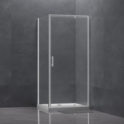 Blue Matt Tempered Glass Shower Enclosure with Hinges and Nano Coating on Both Sides