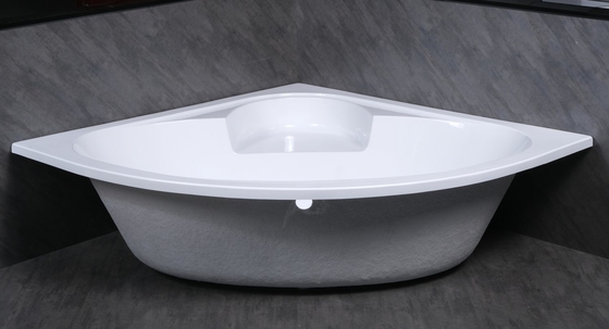 Simple Built in Corner Acrylic Bathtubs with Flexible Front Panel and Hand Control