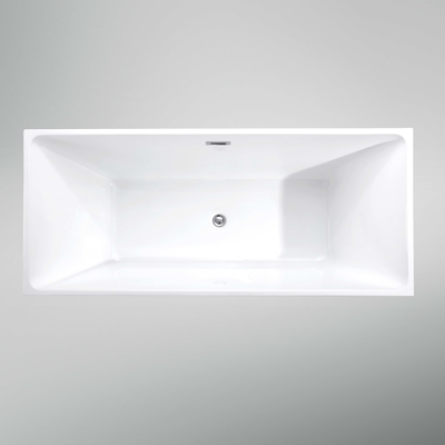 Rectangular PMMA Acrylic Freestanding Bathtub Loading Quantities 80units or 180units