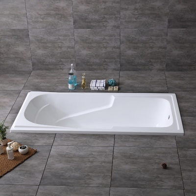 1700mm Simple Acrylic Bathtub with 2PCS Handles Shipping Cost Estimated Delivery Time