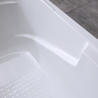1700mm Simple Acrylic Bathtub with 2PCS Handles Shipping Cost Estimated Delivery Time
