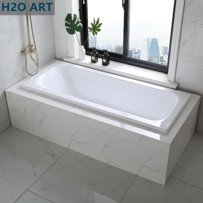 Whirlpool/Massage Bathtubs Simple Drop in Handle Acrylic Bathtub for South Africa Built