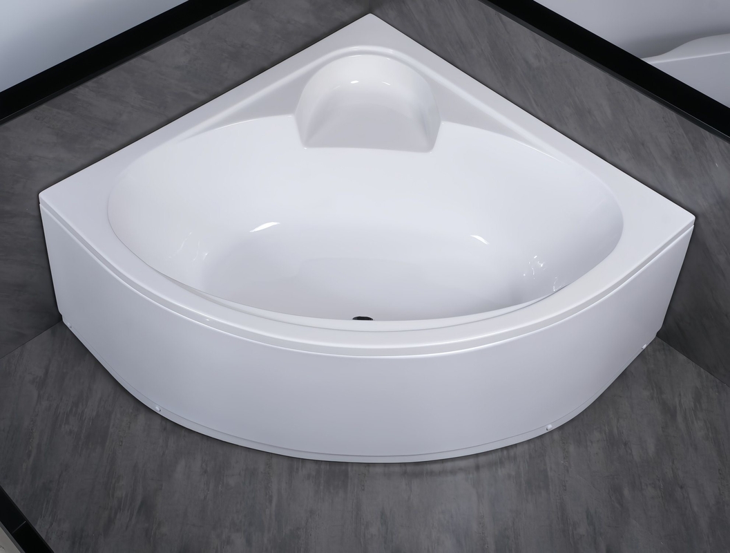 Simple Built in Corner Acrylic Bathtubs with Flexible Front Panel and Hand Control