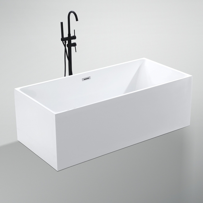 Straight Vertical PMMA Acrylic Freestanding Bathtub with in 1700X750/1700X800X580mm