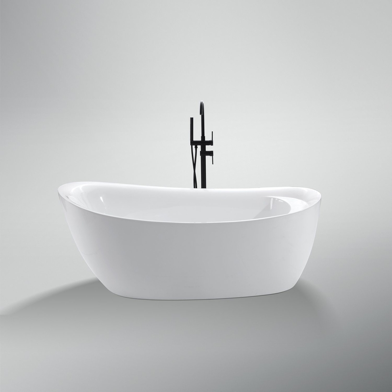 Customized Function Freestanding Luxury Oval Acrylic Bathtub with Optional Whirlpool