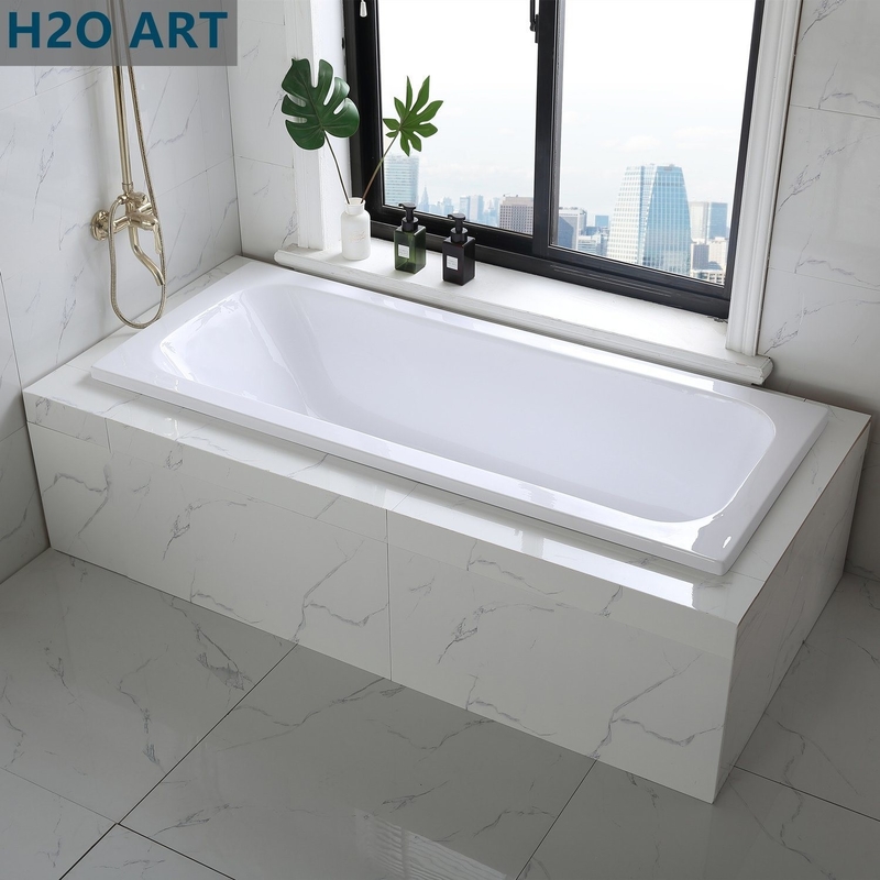 Whirlpool/Massage Bathtubs Simple Drop in Handle Acrylic Bathtub for South Africa Built